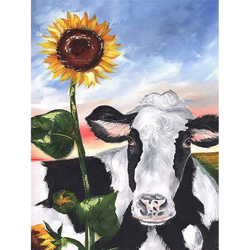 Новый 5D DIY алмазная живопись крупный рогатый скот Алмазная вышивка животные вышивка крестиком полная круглая дрель ремесла домашний декор ручной подарок