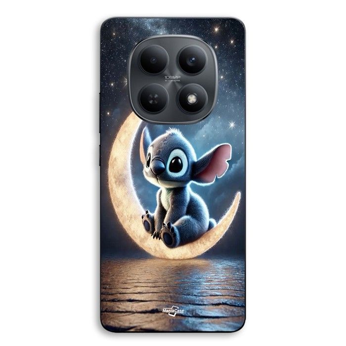 Coque de téléphone - MANIACASE - Xiaomi Redmi Note 15 5G - Silicone TPU - Noir - Motif Stitch Lune Nuit Étoilée