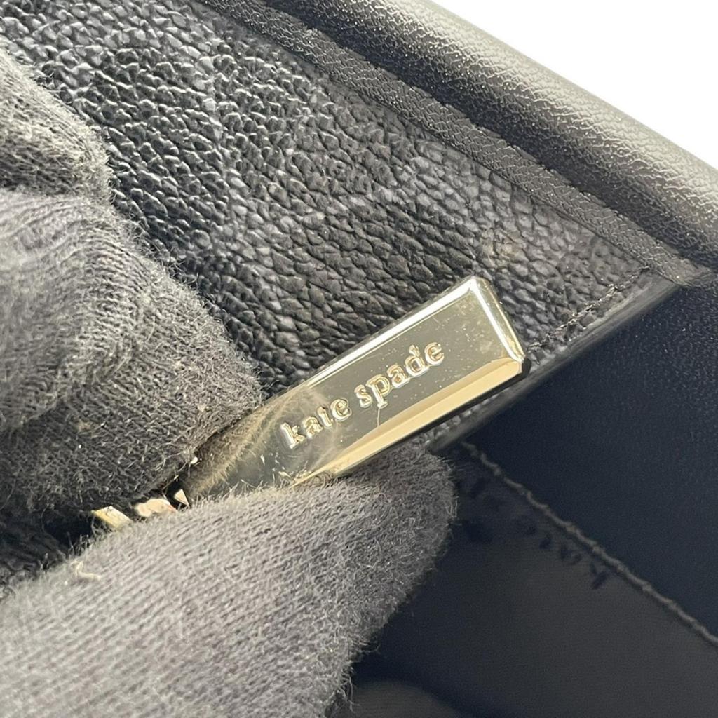 Used Kate Spade Large Tote Bag Signature Spade Flower Large Tote Signature Spade FlowerTote Bag black/gray PVC/leather Women