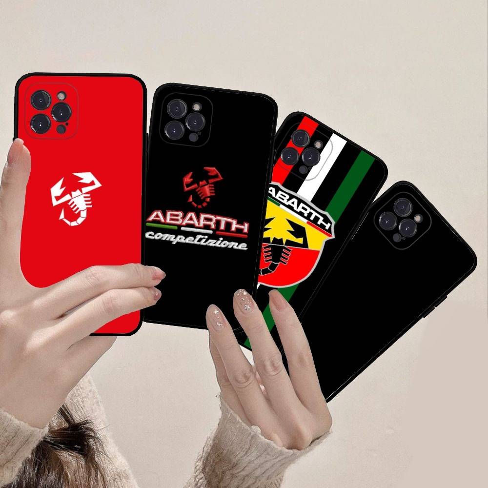 Чехол для телефона с логотипом A-Abarth Для Iphone 17 Air 16 15 14 13 12 11 Pro Max 16 15 14 Plus Мягкий ТПУ чехол