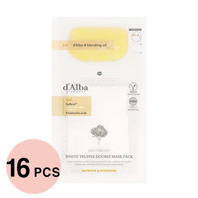 d'Alba Набор масок Double Fresh с белым трюфелем для питания и увлажнения 32,5 г (5 вариантов)