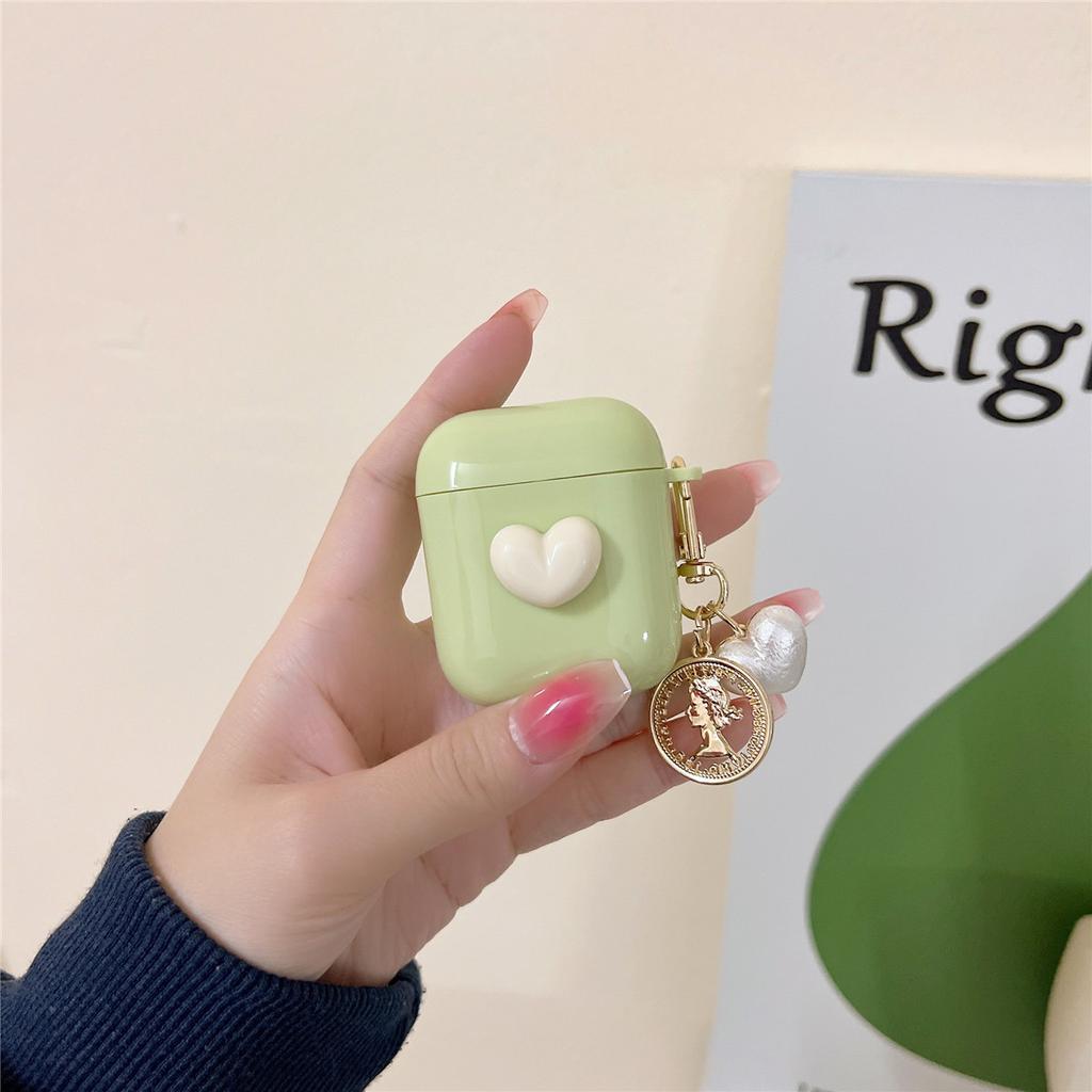 Milk white love applies to Apple AirPods 1/1st generation Bluetooth headset case Pro1 Apple headphone case