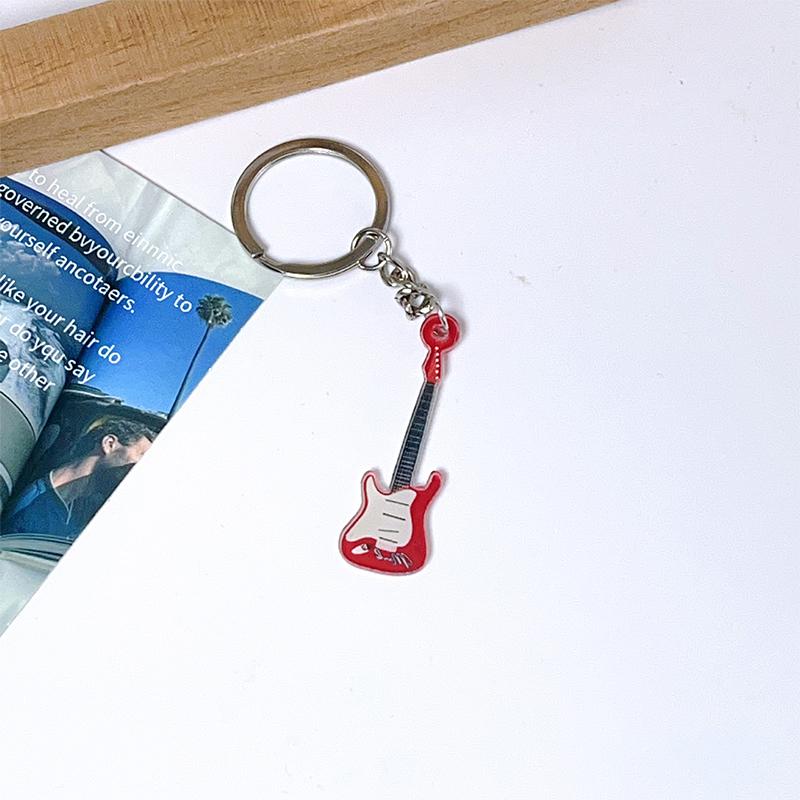 Креативный мини-брелок для ключей в виде гитары, подвеска, шарм для сумки, аксессуары, сувенир в подарок с музыкального фестиваля