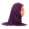 50cm Soft Stretch Material Islamic Scarf Shawls Kids Muslim Hijab Children  Turban 2 To 7 Years Old