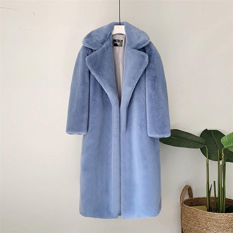 Elegant Winter Fur Coat Women Plush Faux Mink Fur Coats Loose Fur Jacket High Quality Overcoat Thick Warm Winter Jackets