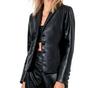 Black Handmade Leather Lambskin Soft Wear Genuine Stylish Casual Women's Blazer