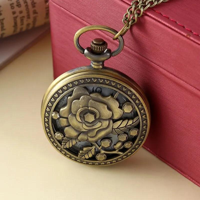 Men Quartz Pocket Watch Necklace Pendant Pocket Watch Clock for Mens Womens