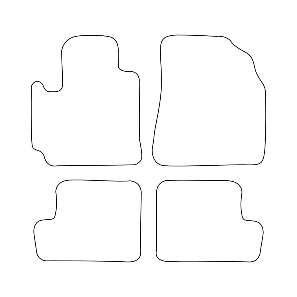 [Blm]To028 Black - Set Of Velour Floor Mats To Fit Toyota Rav4 Ii 2003-2006 3/5-Door - Black Trim