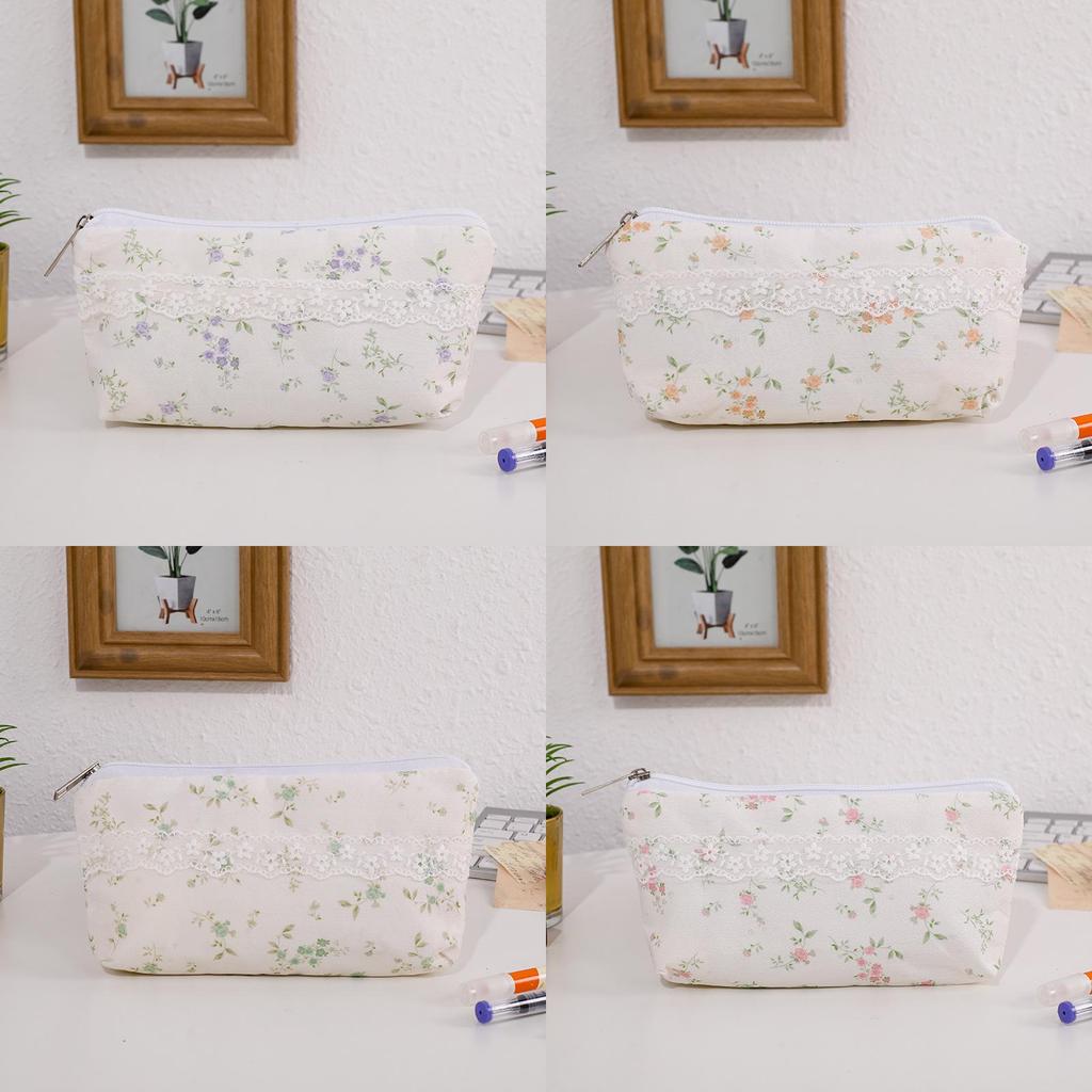 Handcrafted Highdesign Canvas Pencil Bag With Foldable Storage For School And Travel