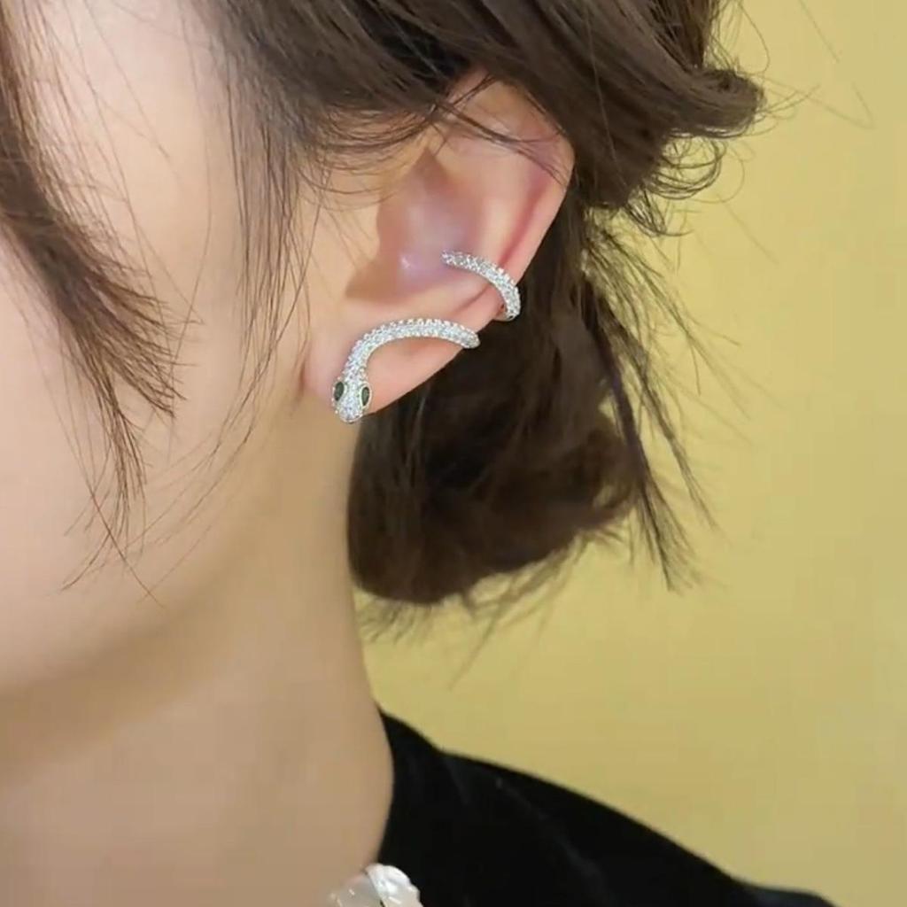 Серьги-пусеты в виде змеи, обвивающей ухо: Универсальный, Роскошный, Высококлассная мода