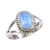 Кольцо из стерлингового серебра 925 пробы с натуральным радужным лунным камнем, размер 7,5 a4n22