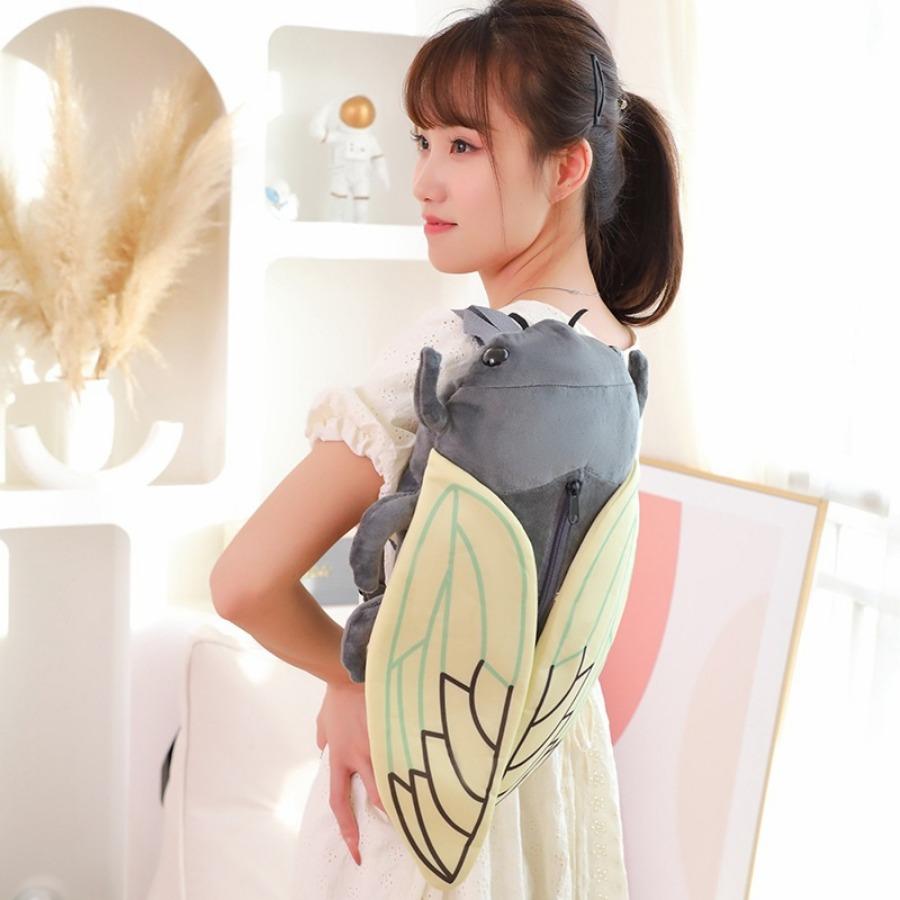Цикада плюшевый рюкзак детский школьный рюкзак милый реалистичный насекомое плюшевая кукла мультяшный жук сумка мягкая игрушка животное плюшевый подарок на день рождения