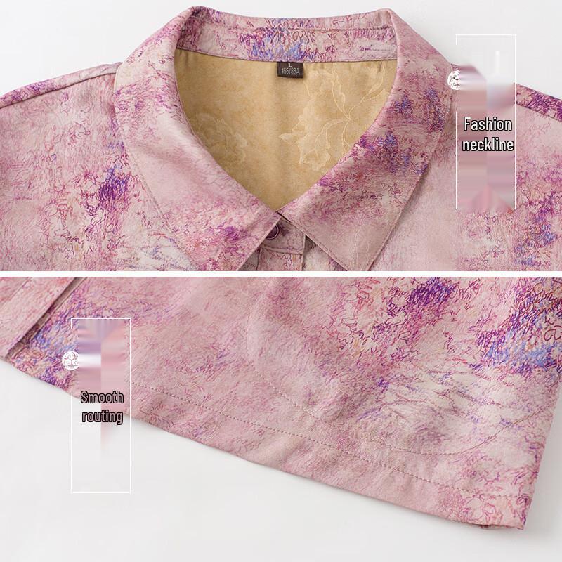 YUZHAOLIN Women's Mid-Aged & Elderly 3/4 Sleeve Casual Shirt
