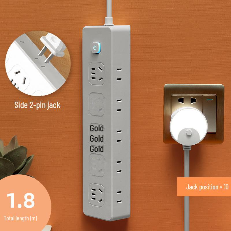 Multi-Function Triangular Power Strip with USB Ports