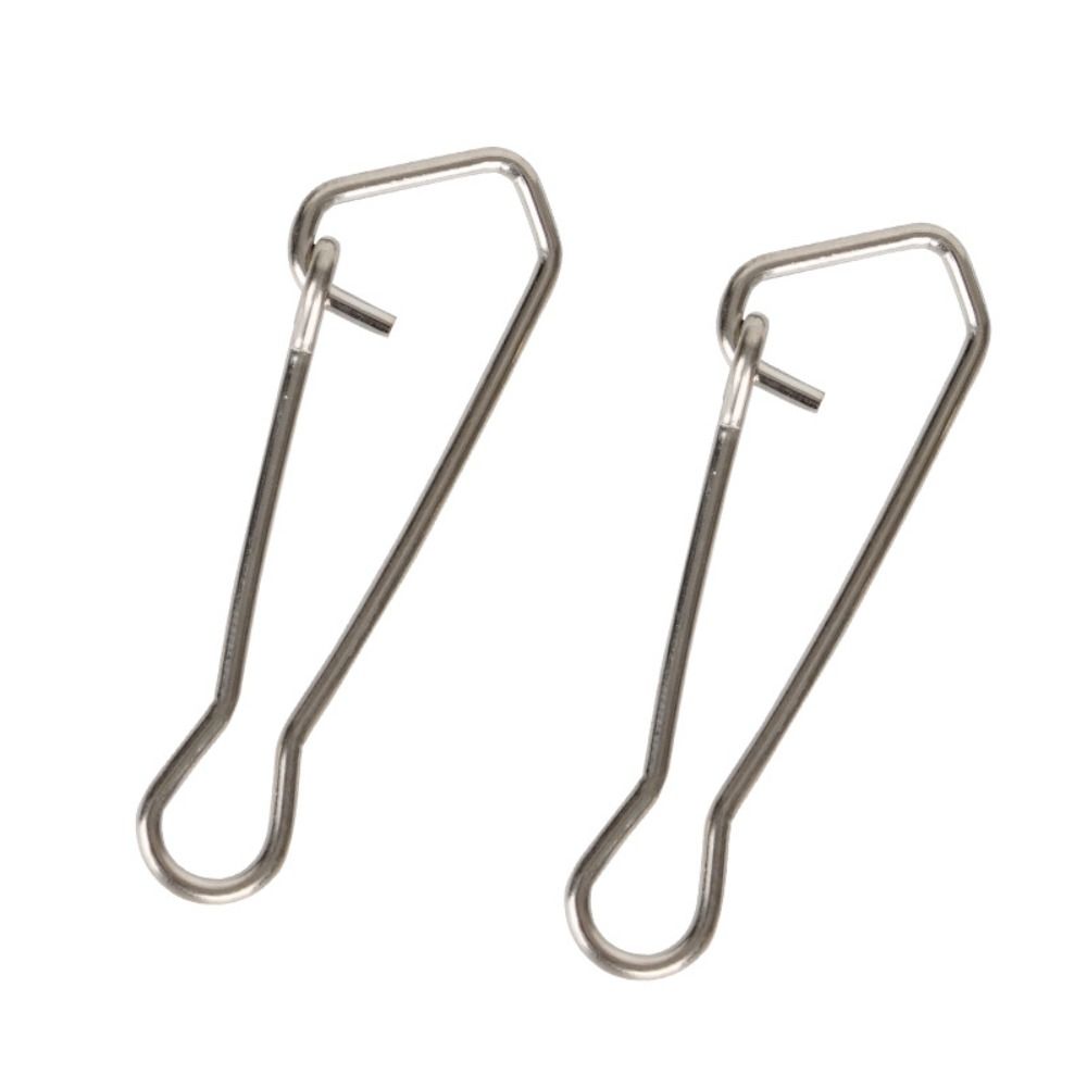 100pcs Stainless Steel Fishhook Line Lure Snap Fishing Rolling Swivels Rings  Fishing Tackle