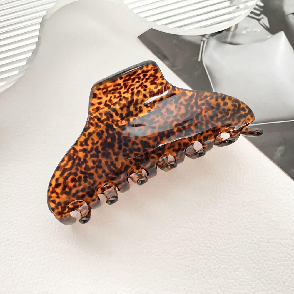 Leopard Printing Printing Shark Clip Hair Clip Tortoiseshell Hair Claw Streetwear