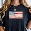 Футболка с графическим изображением флага США к 250-летию Америки, Футболка с принтом в стиле «фальшивая кокетка», Футболка Comfort Colors® «Свобода»