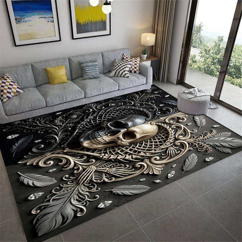 2025 New Skull Carpet Rug for Living Room Bedroom Home Sofa Decoration,Kids play Non-slip Floor Mat53