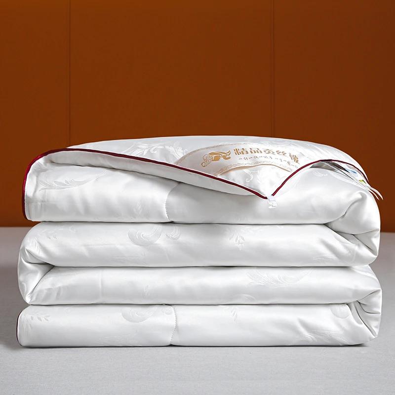 Новое шелковое одеяло ручной работы с шелковыми шелковыми покрывалами Mulberry весной, летом, осенью и зимой. Удобные покрывала.