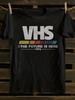 Ретро VHS Винтажная футболка Мягкий хлопок Короткий рукав Графика с кассетой VHS harajuku vintage топы