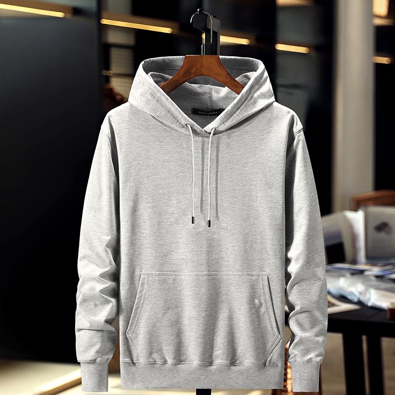 2025 Autumn/Winter Unisex Fleece-Lined Hooded Sweatshirt: Youth Fashion Trend, Solid Color, Versatile, Thickened Design.