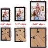 Giftgarden Набор из 10 черных фоторамок для фотографий разных размеров, две 8x10, четыре 5x7, четыре 4x6, мульти-ассорти фоторамки для коллажной стены или