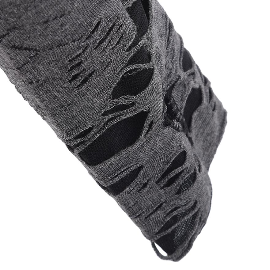 Punk Rock Gloves Creative Trendy Gothic Halloween Party Cosplay Costume Beggar Fingerless Ripped Gloves