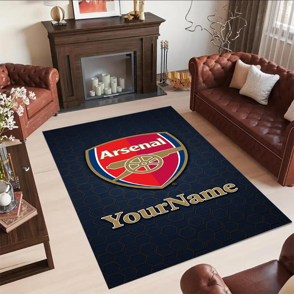 Arsenal Personalized Name Floor Mat Perfect for Hallway Kitchen Outdoor Foyer Antislip Carpet Decorate Offices Perfect Gift for Women/Men