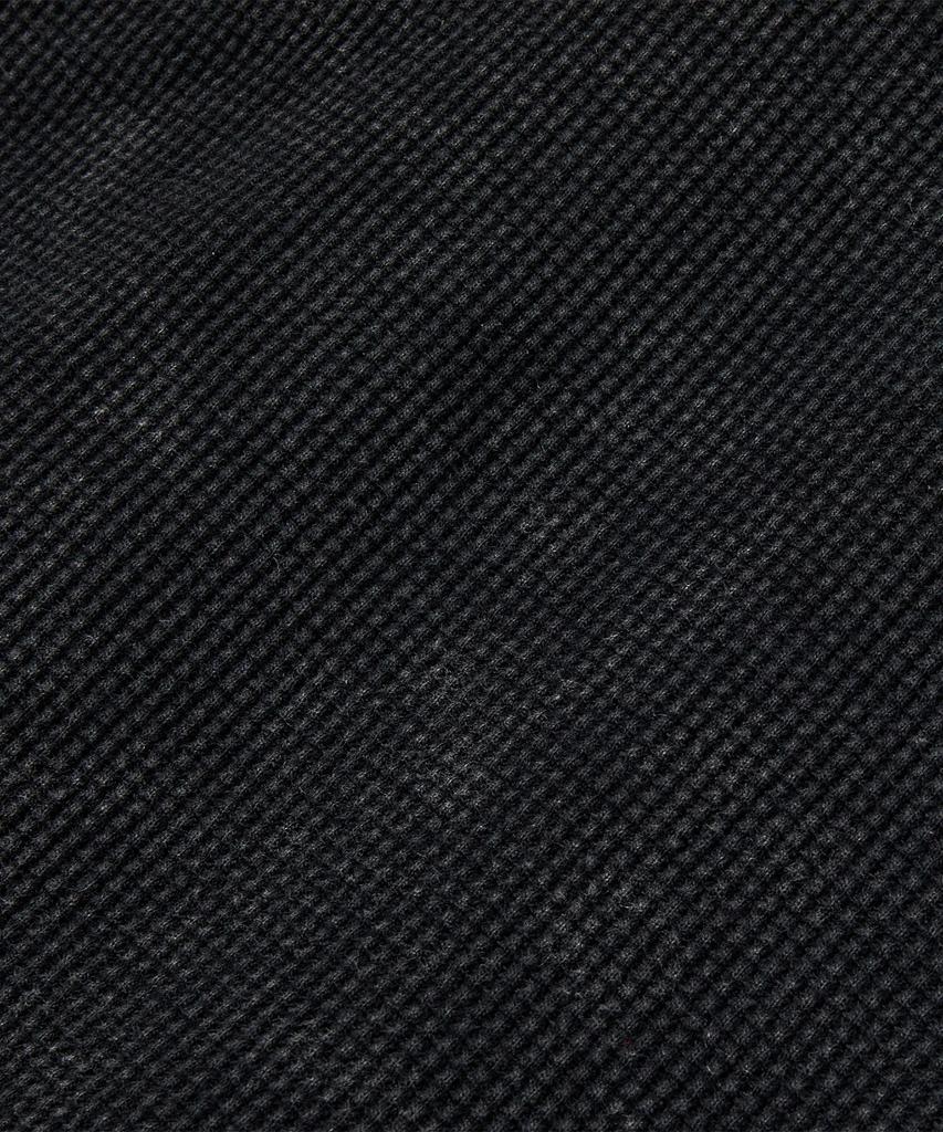 Mihag [Простая версия] Вафельная футболка-henley с воротником-стойкой (черный)