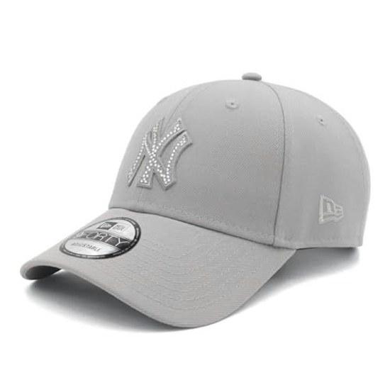 Era Cap 9FORTY Cloth Strap NER37C5427 NY Gray Rhinestone MLB Mens Womens Hat Sparkling Unisex Summer Sun Protection UV Care Stylish Hairstyle Type 940