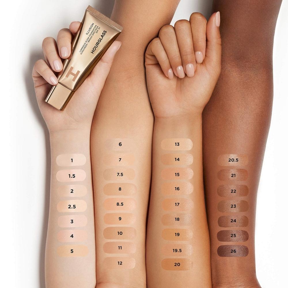 Hourglass Illusion Luminous Glow Foundation Spf 30 1.1 Oz 35 Ml 1.5 Very Fair  Cool Pink