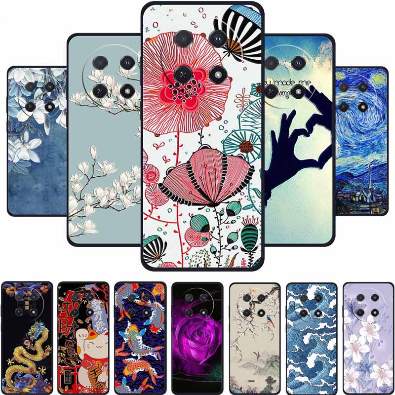3D Тисненый Чехол Для Huawei Nova 14i Чехол Для Телефона Coque Цветы Силиконовый Мягкий Задний Чехол Для Huawei Nova 13i Y91 12i Чехол Funda Para