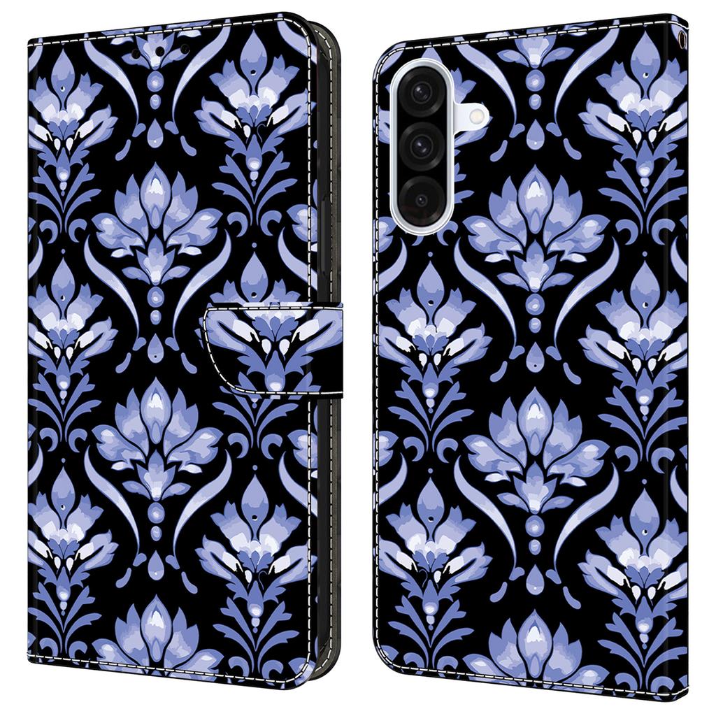 For Samsung Galaxy A55 5G Leather Case Pattern Printing Wallet Stand Anti Drop Phone Cover