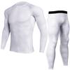 Men's Snakeskin Quick-Dry Fitness Two-Piece Set: Breathable Long-Sleeve Top and Pants for Running, Cycling, and Exercise.