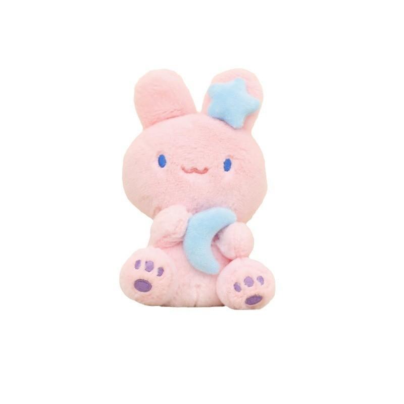 Adorable Moon Bunny Plush Toy Keychain Soft Rabbit Pendant For Lovers Bags 12cm