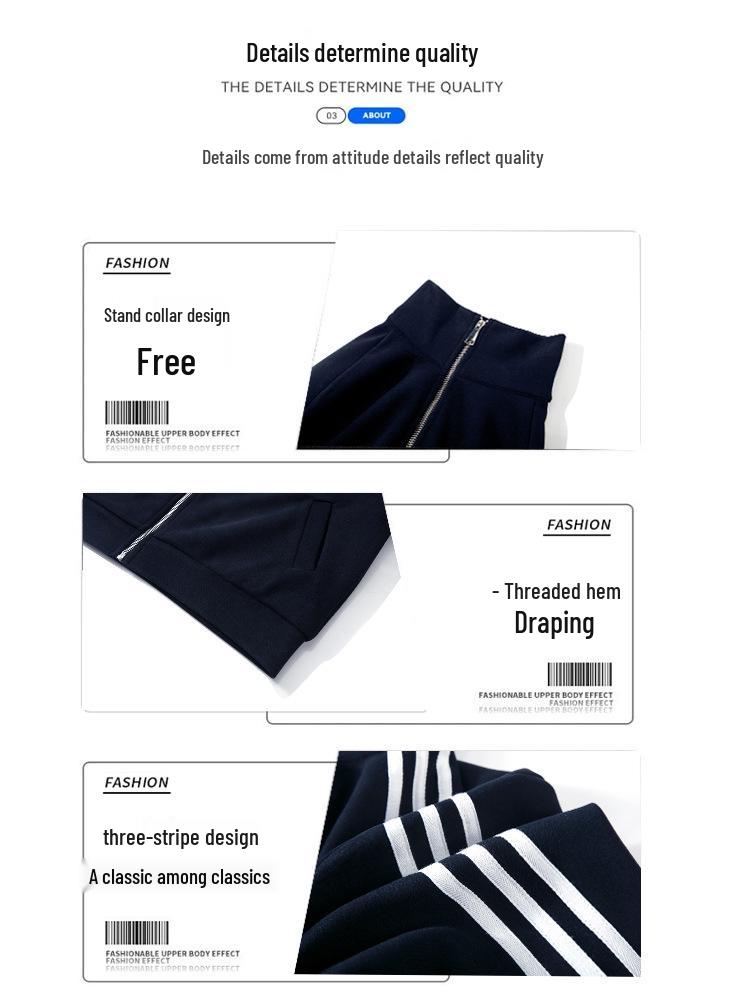 Женская спортивная бейсбольная куртка с тремя полосками - Осень 2025