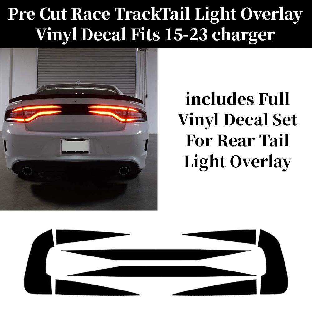 Черный набор наклеек на задние фонари Race Track для Dodge Charger 2015-2023 Накладка Покрытие Аксессуары для автомобиля