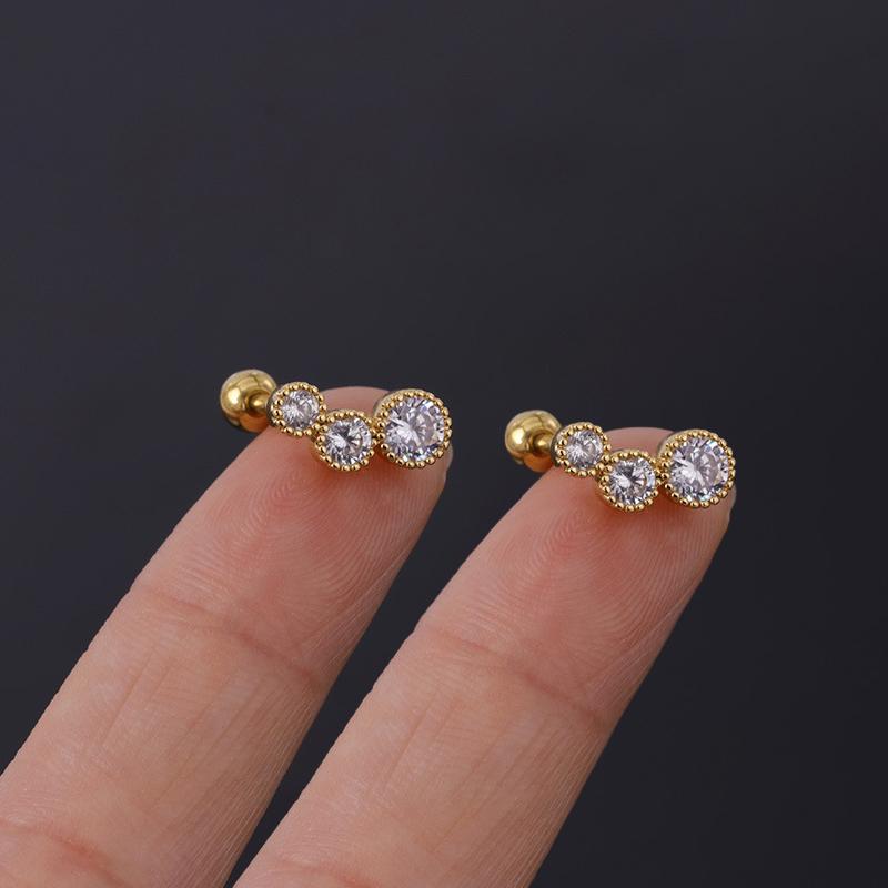 Нержавеющая сталь 316L, пирсинг, губная серьга с цирконием, серьги-гвоздики для козелка, губы, змеиного глаза, крест, спираль, раковина, хрящ, украшения для тела