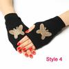 Women Men Knitted Wool Computer Mittens Warm Gloves Half Finger Fingerless Gloves