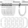 24Pcs Clear Shower Curtain Rings Removable Shower Curtain Hooks  Shower Installation