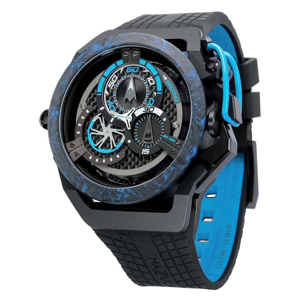 Mazzucato Мужские часы Rim Monza Reversible Chronograph с двумя циферблатами и автоматическим механизмом F1-BK2925