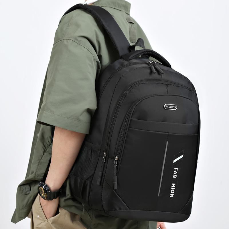 Новый мужской черный рюкзак большой емкости модный простой пригородный студенческий школьный рюкзак для отдыха и путешествий компьютерный рюкзак подходит для школы