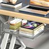 Clear Floating Desk Drawer Organizer – Large Capacity, No Drill Needed, Lightweight & Easy Installation for Home, Office, or Mall Use