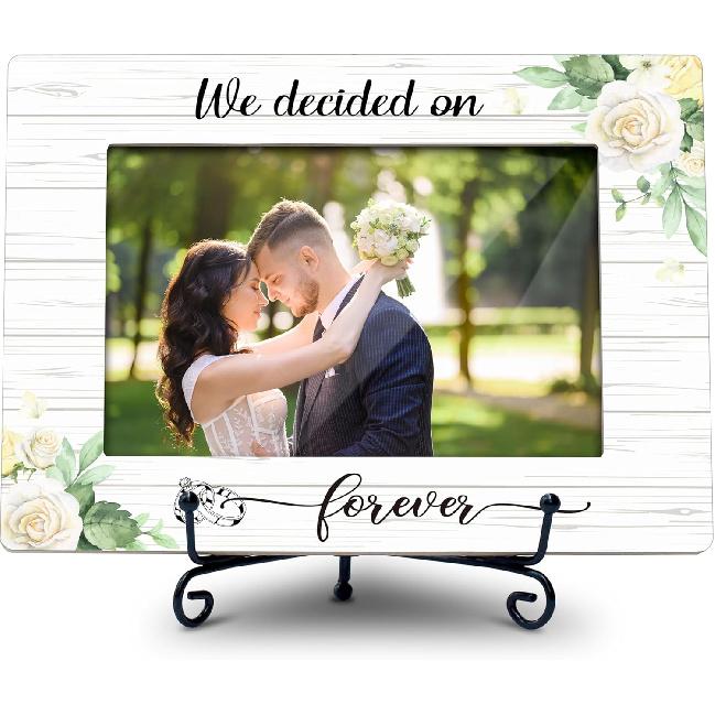 Best Is Yet To Come Love Picture Frame, 4X6 Wooden Photo Frame With Iron Stand, Wedding & Engagement Gifts
