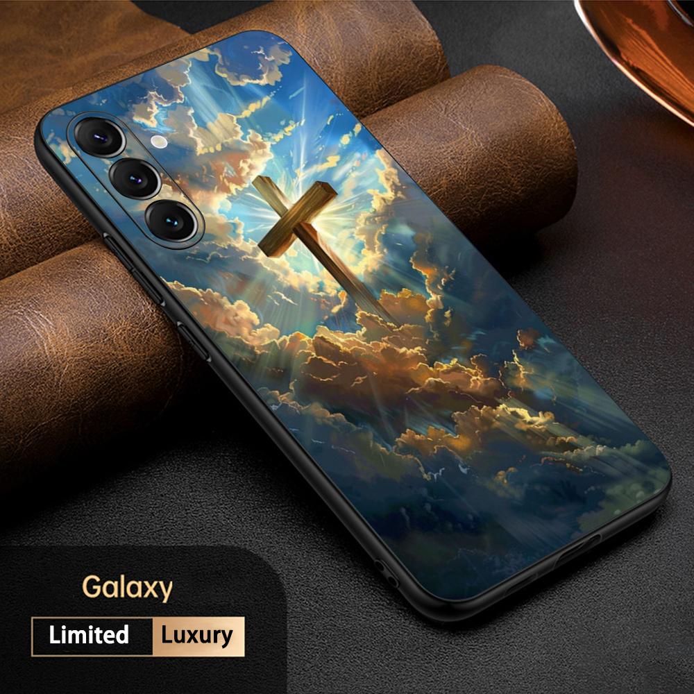 Belief fashion Jesus cool design Phone Case For Samsung Galaxy S25 S24 S23 S22 S21 S20 Plus Ultra Note20 Soft Black