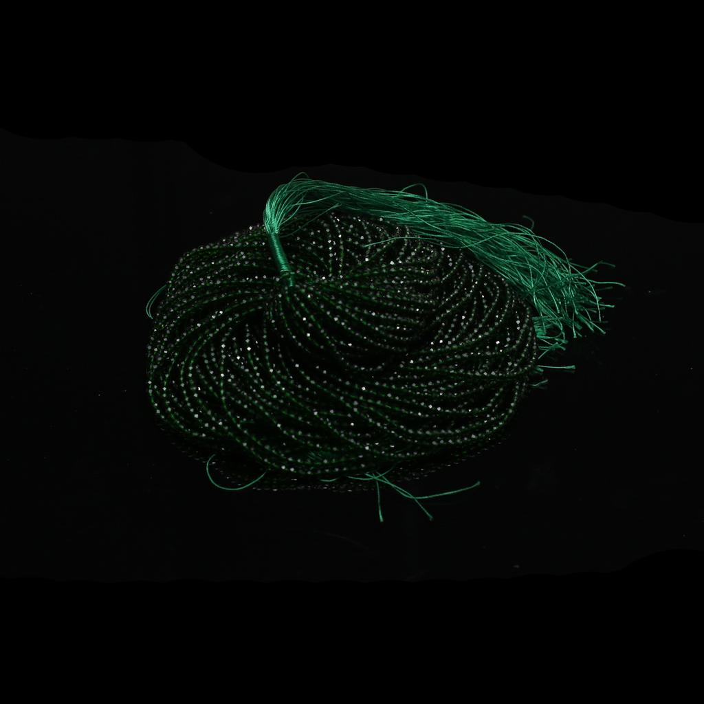 10String Mini Natural Stone Spinel Beads, Boho 3mm Round Green Loose Spacer Beads for Jewelry Making DIY St. Patrick's Day Gift Crafts Needlework 38cm