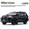 Новый Большой 1:18 Lexus LX570 Внедорожник из металлического сплава Литая модель автомобиля Звук и свет Инерционная коллекция Изысканный подарок Подходит для мальчиков