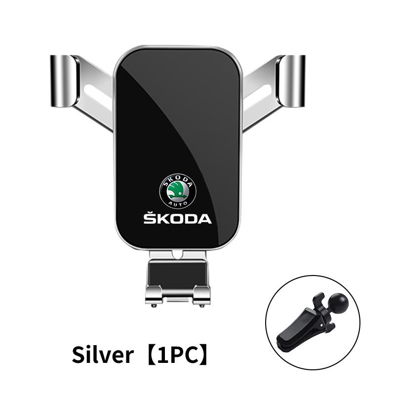 rjhwp8 For Skoda Air Outlet Gravity Phone Holder Car GPS Navigation Clamp Accessories Fabia Kamiq Superb Scala Enyaq-iV MK3 VisionS