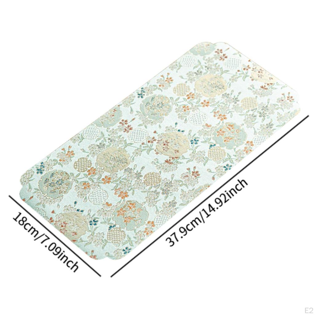 Tea Set Mat Cloth Water Resistant Pad Decorative Table Placemat for Teahouse Farmhouse Home