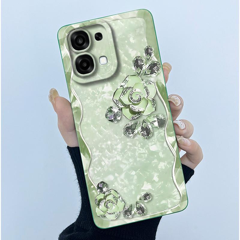 Чехол для Oppo A6 Pro 5G 4G Модный Минимализм Масляная Живопись Цветочный Силиконовый Мягкий Корпус Телефона Новый Дизайн Ударопрочная Задняя Крышка